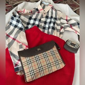 Burberry Haymarket Check Pouch/Clutch